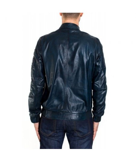 MILESTONE GIUBBINO BOMBER IN PELLE UOMO TAGLIE FORTI