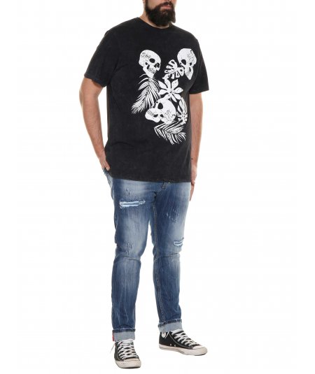 BL38 BY MAXFORT PLUS SIZES SKULL PRINTED