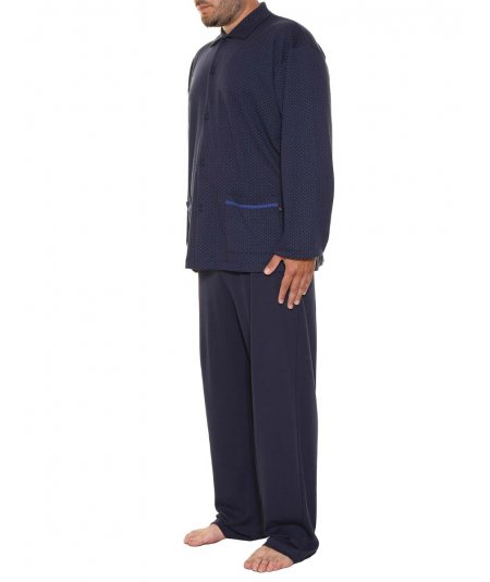 MAXFORT Polka dot patterned blue pajamas