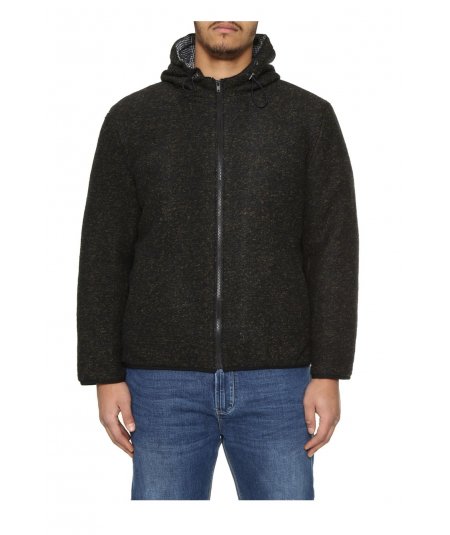 PLUS SIZES HOODED BOMBER JACKET FOR BIG AND TALL MEN