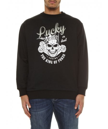 EASY BY MAXFORT PLUS SIZES SKULL SWEATSHIRT FOR BIG AND TALL MEN