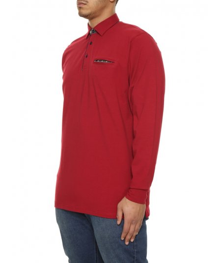 MAXFORT 34154 PLUS SIZES LONG SLEEVE POLO SHIRT FOR BIG AND TALL MEN