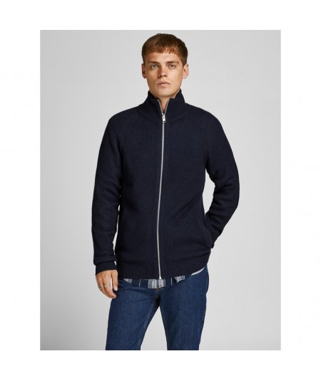 JACK&JONES PLUS SIZES ZIPPED SWEATER FOR BIG AND TALL MEN
