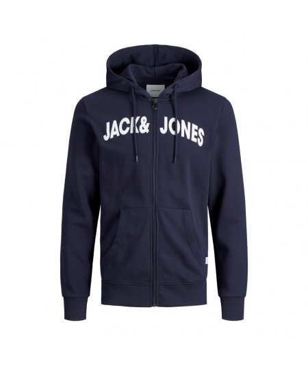 JACK&JONES FELPA ZIP CON CAPPUCCIO PER UOMO E RAGAZZO TAGLIE FORTI