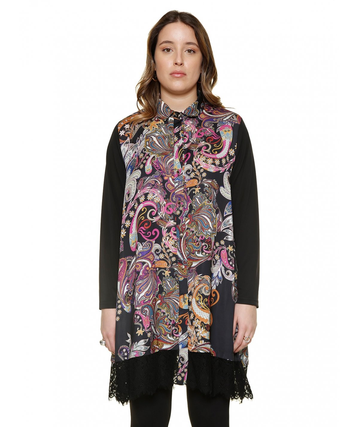 SOPHIA CURVY MAXI CAMICIA TUNICA PER DONNA E RAGAZZA TAGLIE COMODE