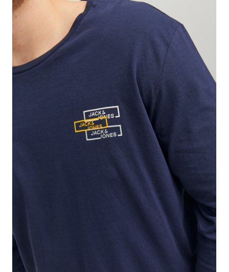 JACK&JONES  T-SHIRT MANICA LUNGA PER UOMO E RAGAZZO TAGLIE FORTI