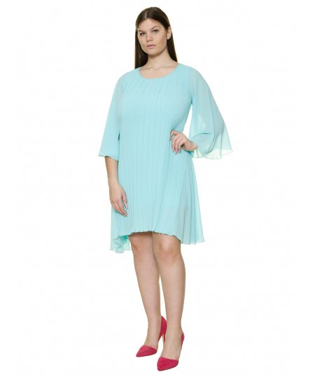 SOPHIA CURVY ABITO PLISSETATATO PER DONNA E RAGAZZA TAGLIE COMODE