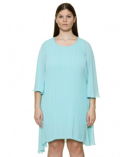 SOPHIA CURVY ABITO PLISSETATATO PER DONNA E RAGAZZA TAGLIE COMODE