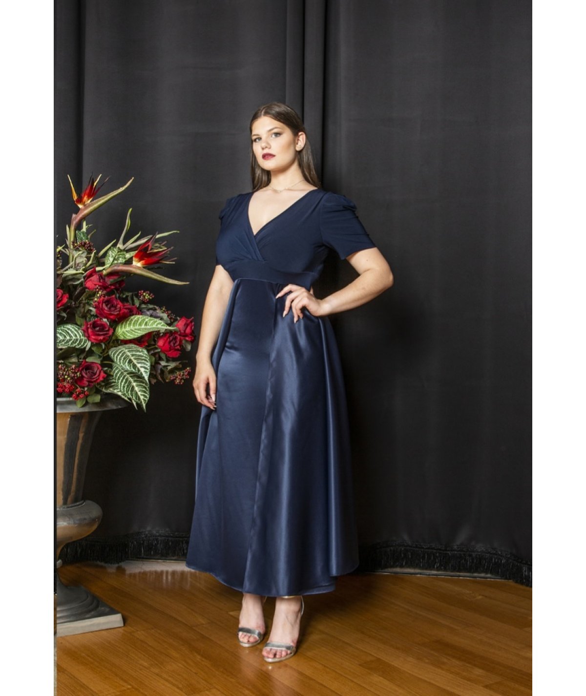 SOPHIA CURVY ABITO LUNGO ELEGANTE PER DONNA E RAGAZZA TAGLIE COMODE