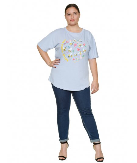 SOPHIA CURVY T-SHIRT MEZZA MANICA PER DONNA E RAGAZZA TAGLIE COMODE