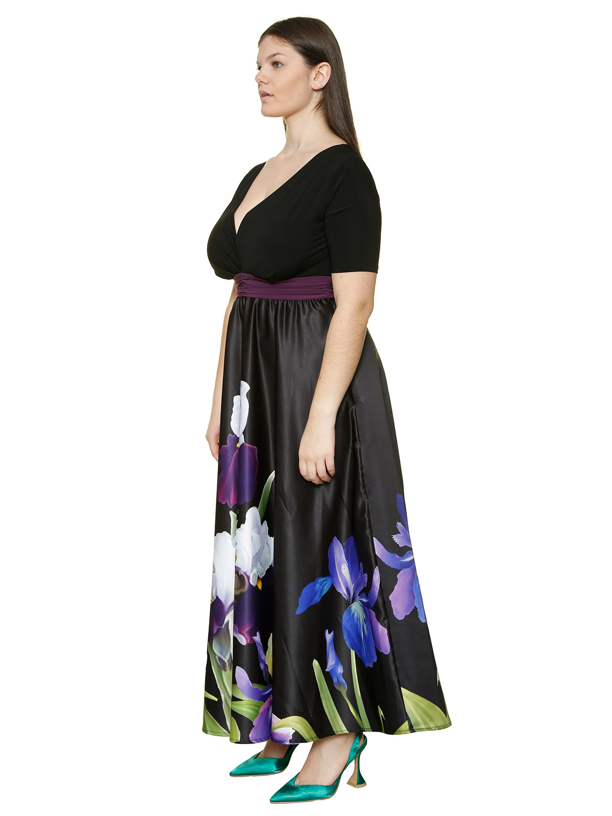 SOPHIA CURVY ABITO ELEGANTE LUNGO PER DONNA E RAGAZZA TAGLIE