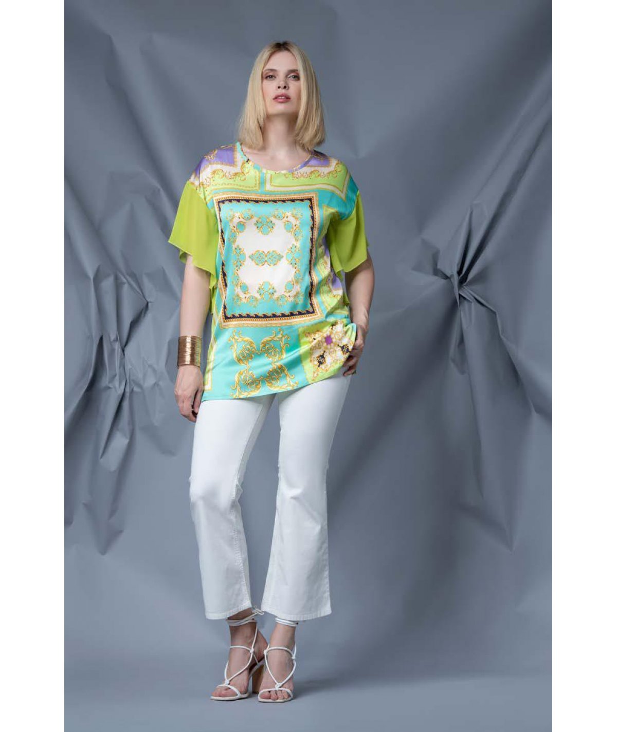 QUIIN21 TOP CURVY CASACCA PER DONNA E RAGAZZA TAGLIE COMODE