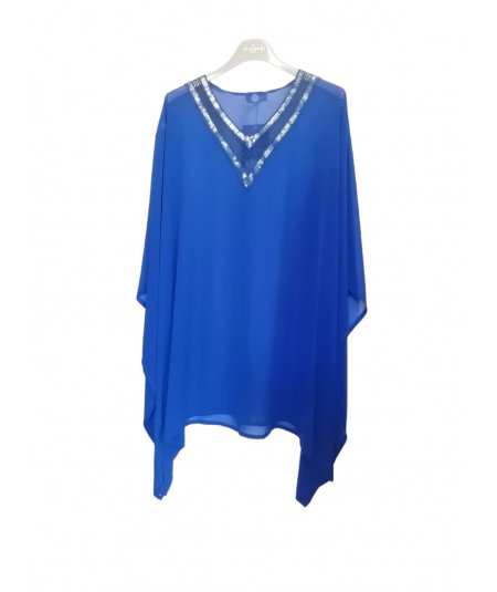 QUIIN21 PLUS SIZES CURVY PONCHO SHIRT MADE IN ITALY