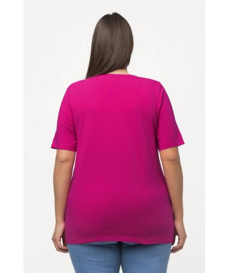 ULLA POPKEN T-SHIRT CURVY TOP MANICA CORTA PER DONNA E RAGAZZA TAGLIE COMODE