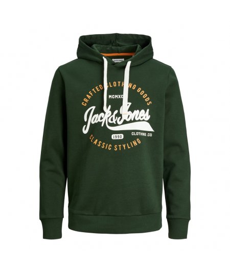 JACK&JONES FELPA CON CAPPUCCIO PER UOMO E RAGAZZO TAGLIE FORTI