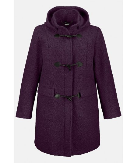 ULLA POPKEN PLUS SIZES CURVY Curly Look Fully Lined Toggle Coat