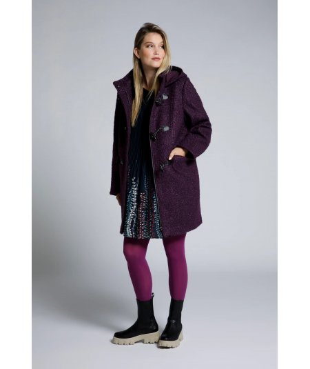 ULLA POPKEN PLUS SIZES CURVY Curly Look Fully Lined Toggle Coat