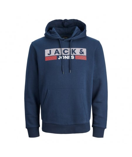 JACK&JONES FELPA CON CAPPUCCIO PER UOMO E RAGAZZO TAGLIE FORTI
