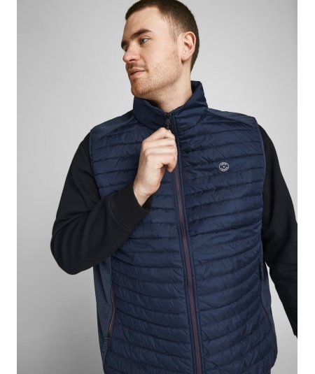 JACK&JONES GILET IMBOTTITO SMANICATO PER UOMO E RAGAZZO TAGLIE FORTI