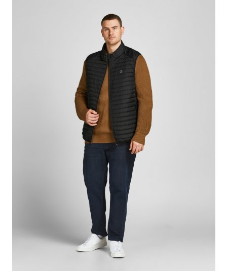 JACK&JONES GILET IMBOTTITO SMANICATO PER UOMO E RAGAZZO TAGLIE FORTI