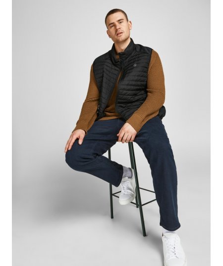 JACK&JONES GILET IMBOTTITO SMANICATO PER UOMO E RAGAZZO TAGLIE FORTI