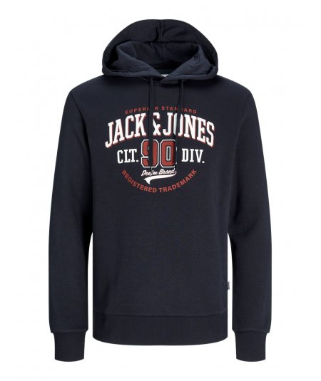 JACK&JONES FELPA CON CAPPUCCIO PER UOMO E RAGAZZO TAGLIE FORTI