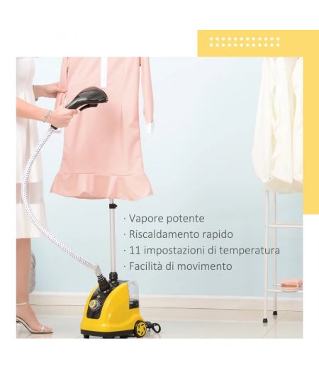 Stiratrice a Vapore Verticale Domestica Professionale 1.4L Potenza 1950W