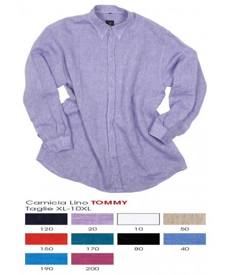MAXFORT TOMMY CAMICIA DI LINO CALIBRATA PER UOMO E RAGAZZO TAGLIE FORTI