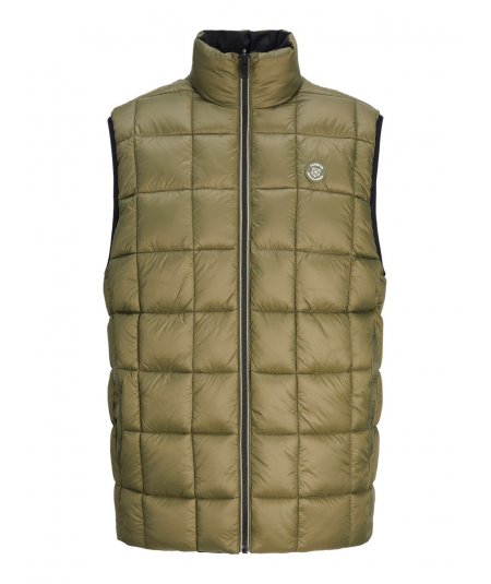 JACK&JONES GILET IMBOTTITO SMANICATO PER UOMO E RAGAZZO TAGLIE FORTI