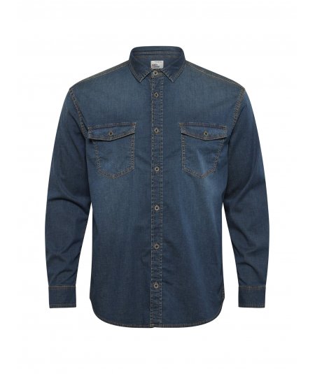 NORTH 56Denim Camicia di jeans da uomo taglie forti