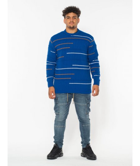 BL38 PULLOVER GIROCOLLO DA UOMO TAGLIE FORTI