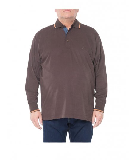 MAXFORT T-shirt polo manica lunga da uomo taglie forti