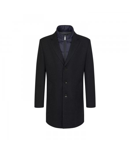 BUGATTI Cappotto misto lana da uomo taglie forti