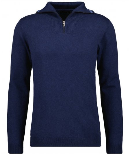 RAGMAN Pullover lupetto mezza zip da uomo taglie forti