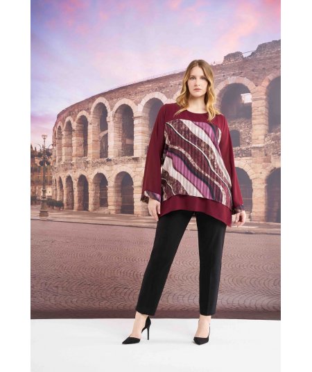 EXSY . Blusa curvy da donna taglie comode