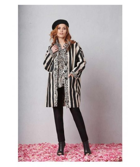 QUIIN21 . Cappottino curvy double face da donna taglie comode