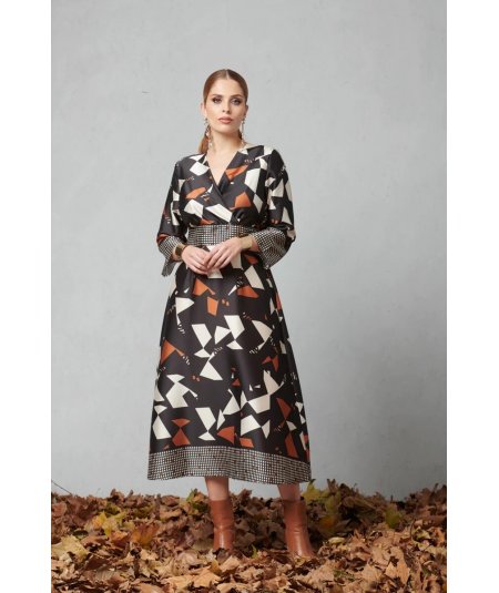 QUIIN21 . Abito curvy lungo da donna taglie comode