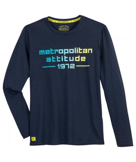 REDFIELD . T-shirt manica lunga da uomo taglie forti