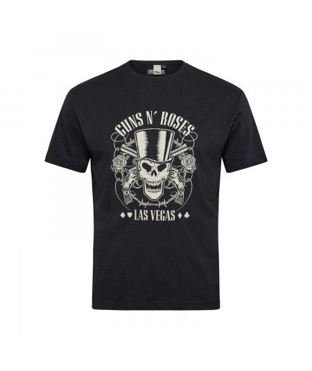 NORTH 56DENIM . T-shirt icona stampa Guns N Roses da uomo taglie forti