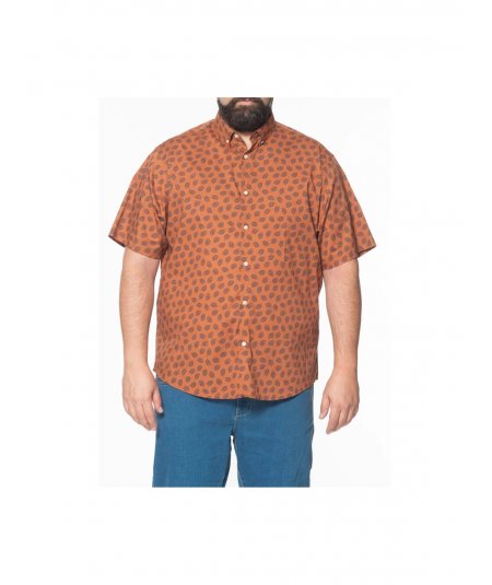 EASY BY MAXFORT . E2685 Camicia calibrata manica corta da uomo taglie forti