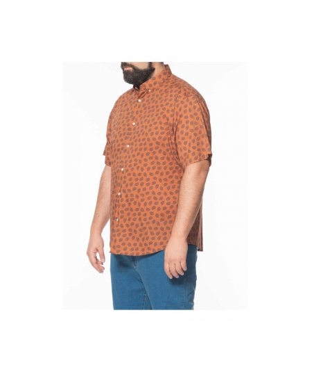 EASY BY MAXFORT . E2685 Camicia calibrata manica corta da uomo taglie forti