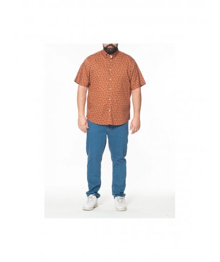 EASY BY MAXFORT . E2685 Camicia calibrata manica corta da uomo taglie forti