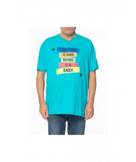 EASY BY MAXFORT . E2665 T-shirt manica corta da uomo taglie forti