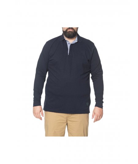MAXFORT PRESTIGIO . P25572 Polo piquet manica lunga da uomo taglie forti