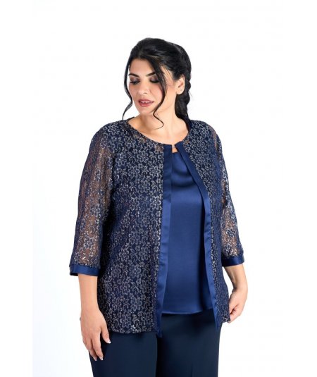 EXSY . Twin Set curvy elegante da donna taglie comode