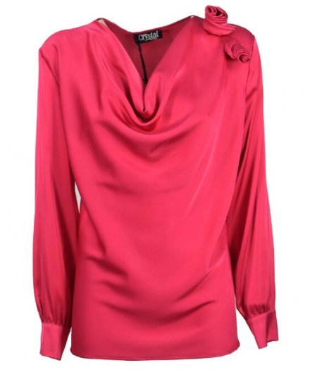 EXSY . Blusa curvy casacca da donna taglie comode