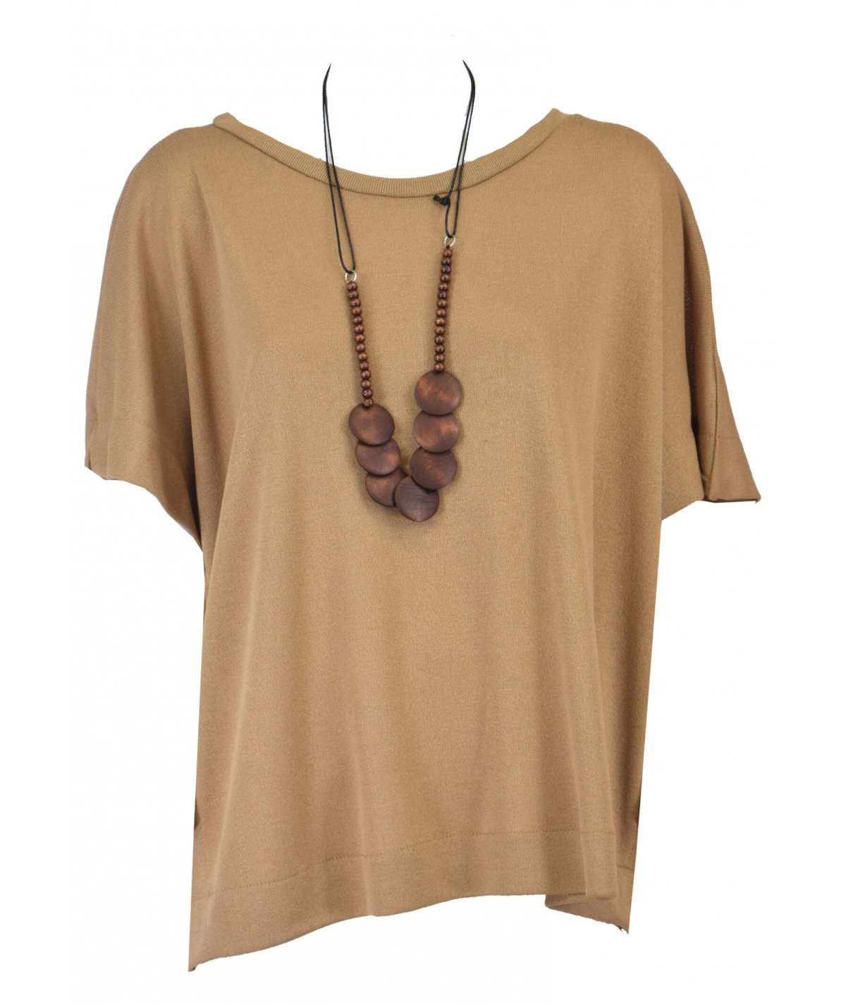 EXSY . Blusa curvy in maglina da donna taglie comode
