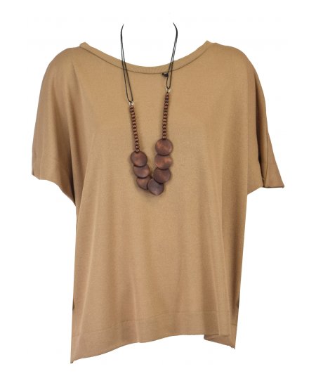 EXSY . Blusa curvy in maglina da donna taglie comode