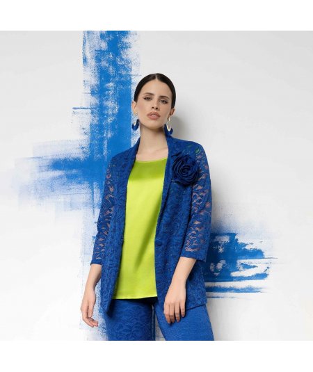 QUIIN21 . Giacca curvy in pizzo da donna taglie comode