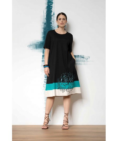 QUIIN21 . Vestito curvy da donna taglie comode